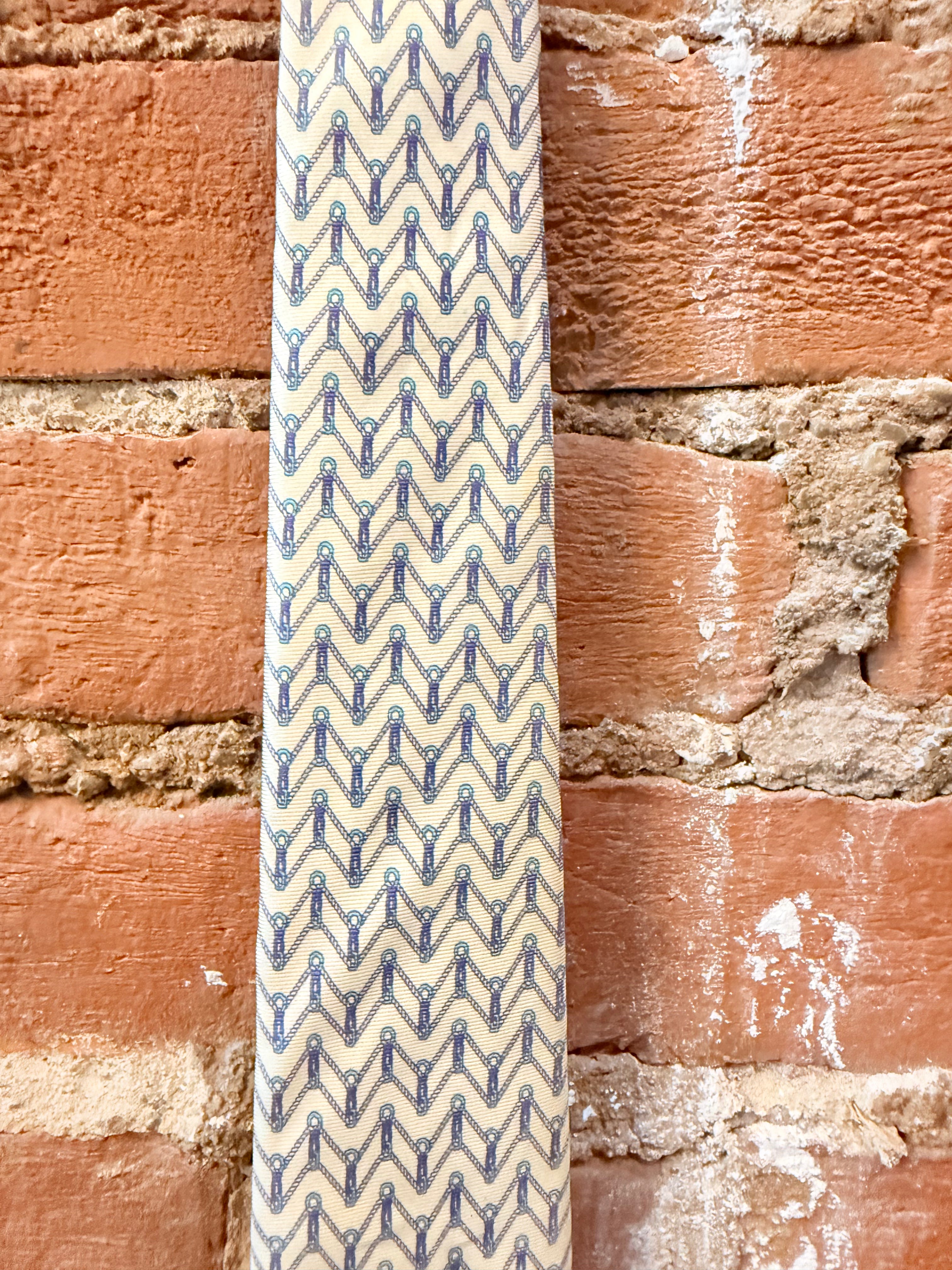 Cream Horsebit Tie