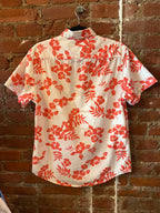 Coral Hawaiian Button Up