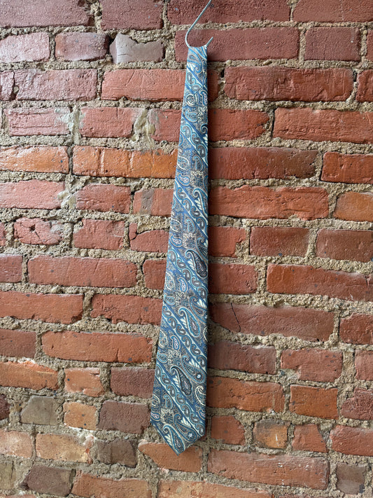 Blue Paisley Silk Tie
