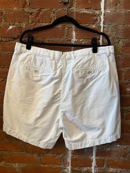 Cremieux White Linen Shorts 38