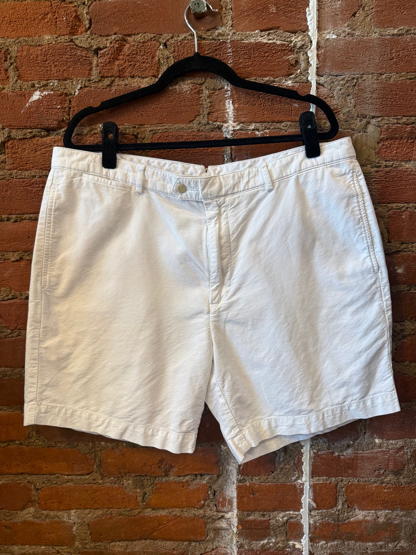 Cremieux White Linen Shorts 38