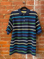 Navy Striped Vintage Polo