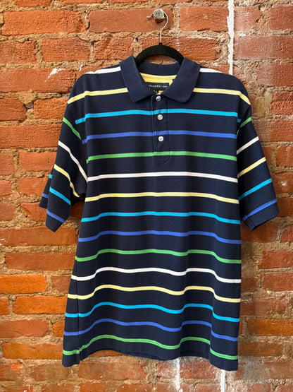 Navy Striped Vintage Polo