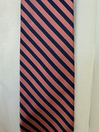 Navy & Pink Striped Silk Tie