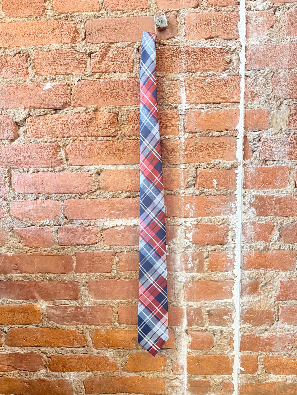 Nautica Red & Blue Plaid Tie