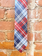 Nautica Red & Blue Plaid Tie