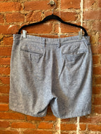 Blue Linen Shorts