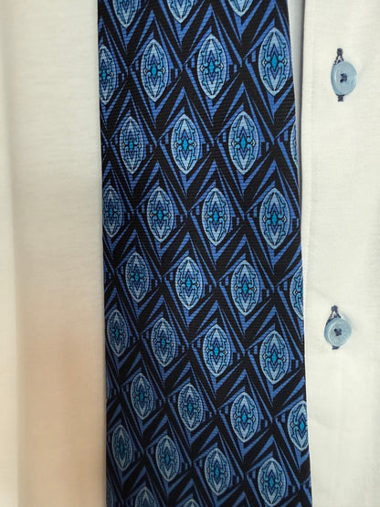 Blue R&R Silk Tie