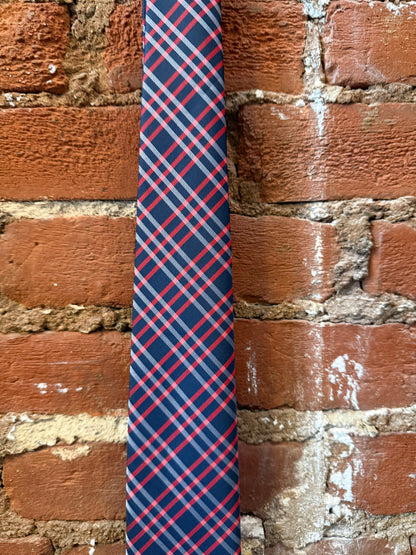 Tommy Hilfiger Red & Navy Plaid Tie