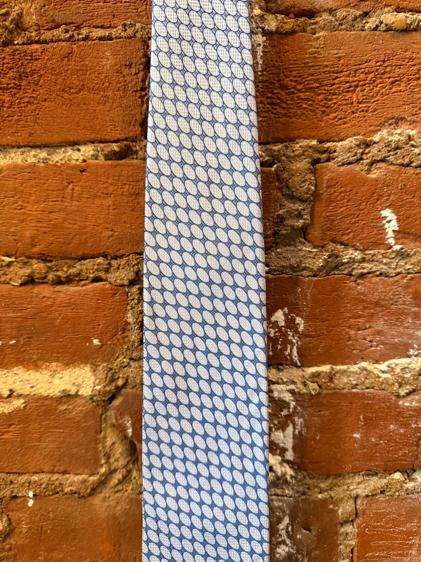 Light Blue Silk Dot Tie