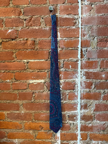 Rodes Blue Paisley Silk Tie