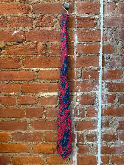 Red & Navy Silk Pierre-G Tie