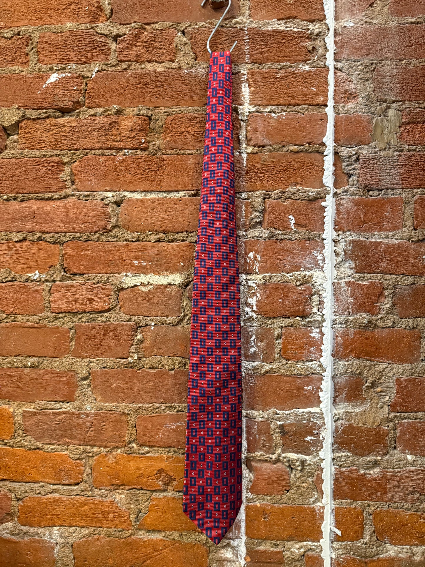 TH Red & Navy Silk Tie