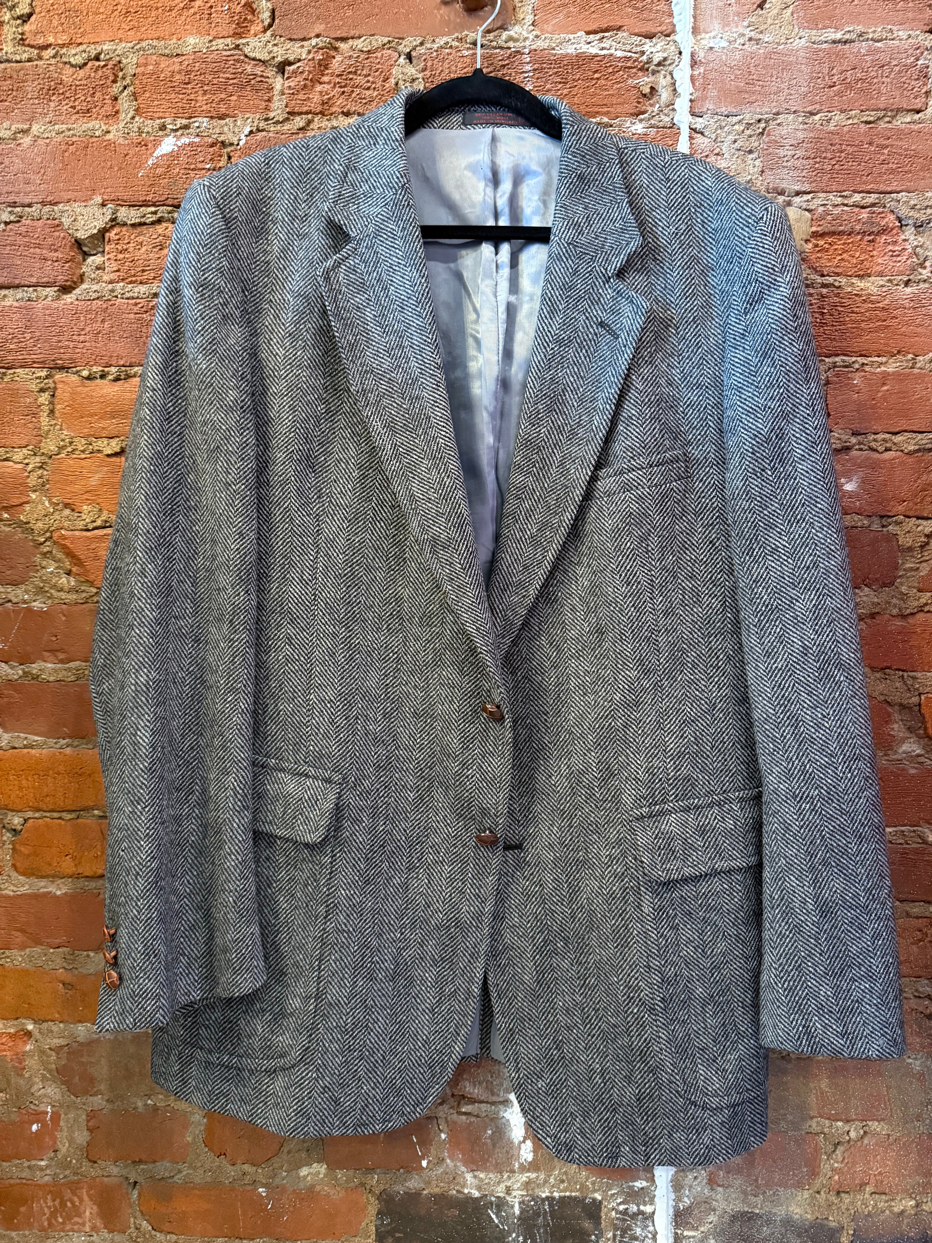 Navy Herringbone Jacket 43L