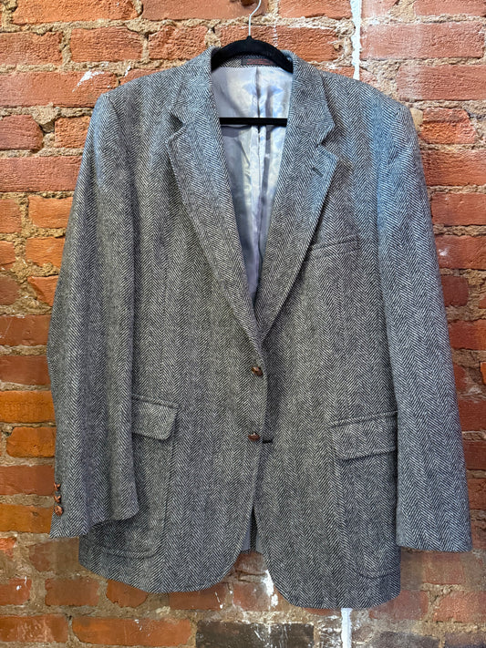 Navy Herringbone Jacket 43L