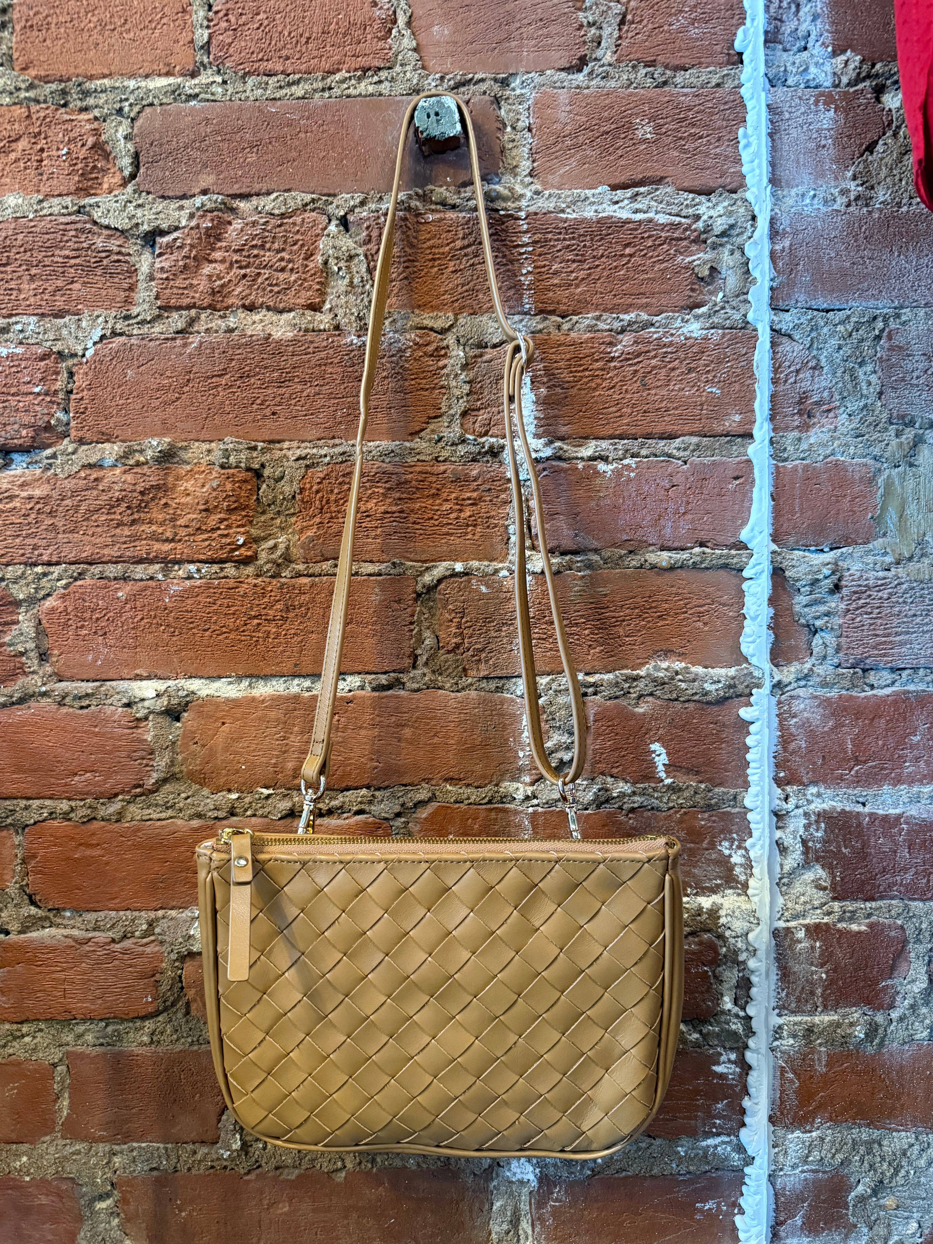 Woven Leather Crossbody Bag