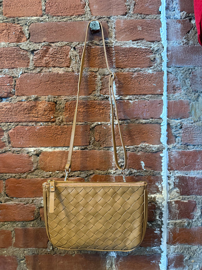 Woven Leather Crossbody Bag