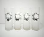 Set of 4 Vintage Golfing Hazards Glassware