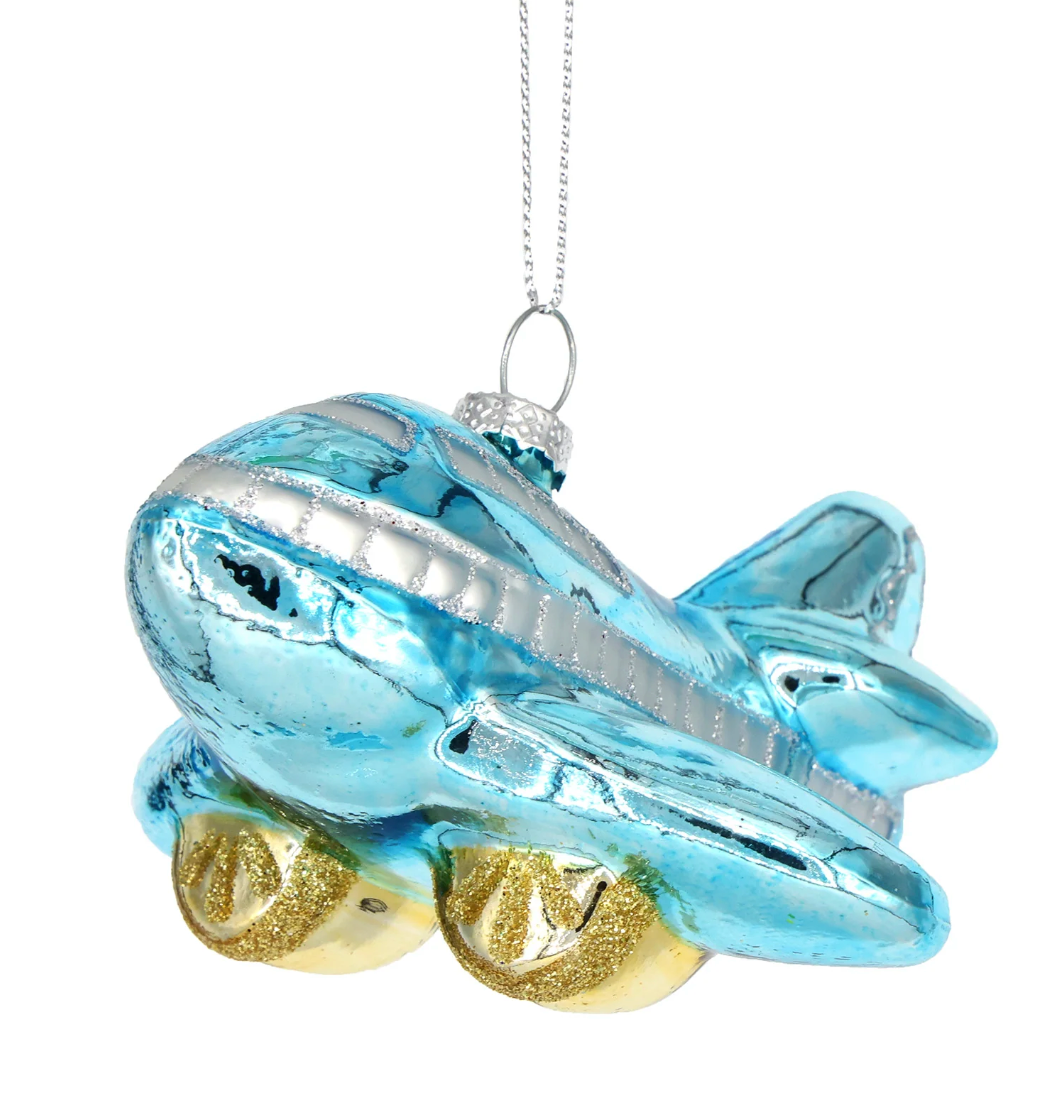 Blue Airplane Ornament