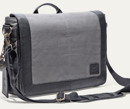 Commuter Slim Messenger- Charcoal & Black