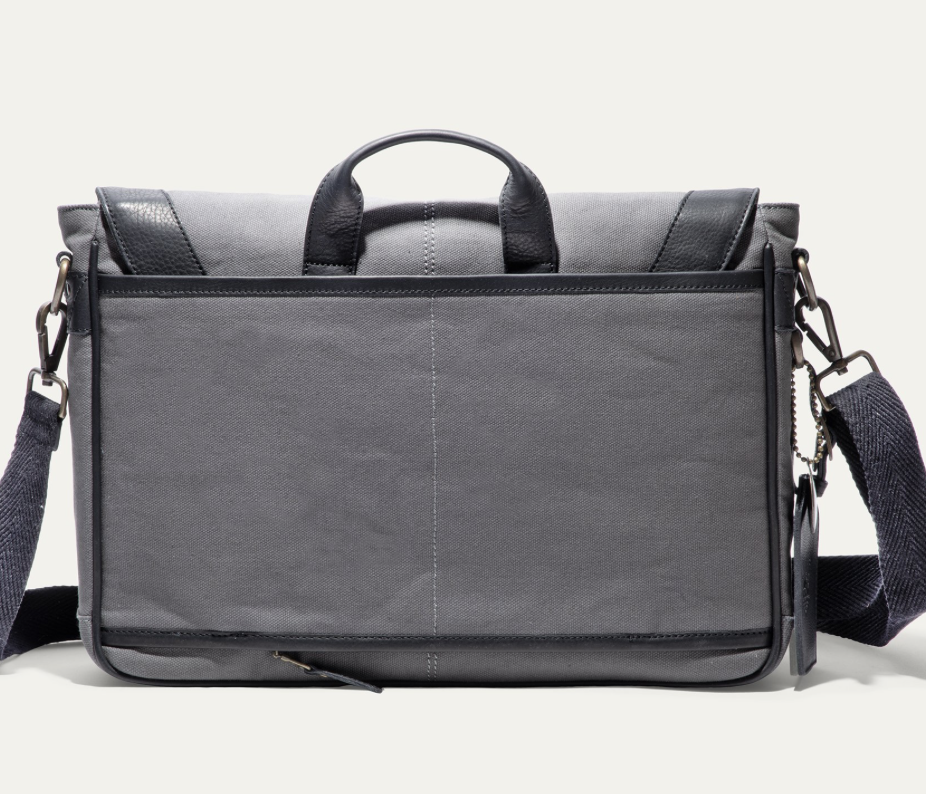 Commuter Slim Messenger- Charcoal & Black