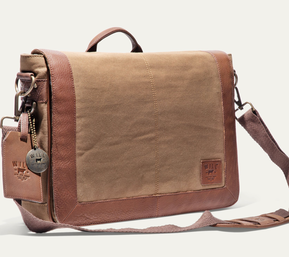 Commuter Slim Messenger- Tobacco & Cognac