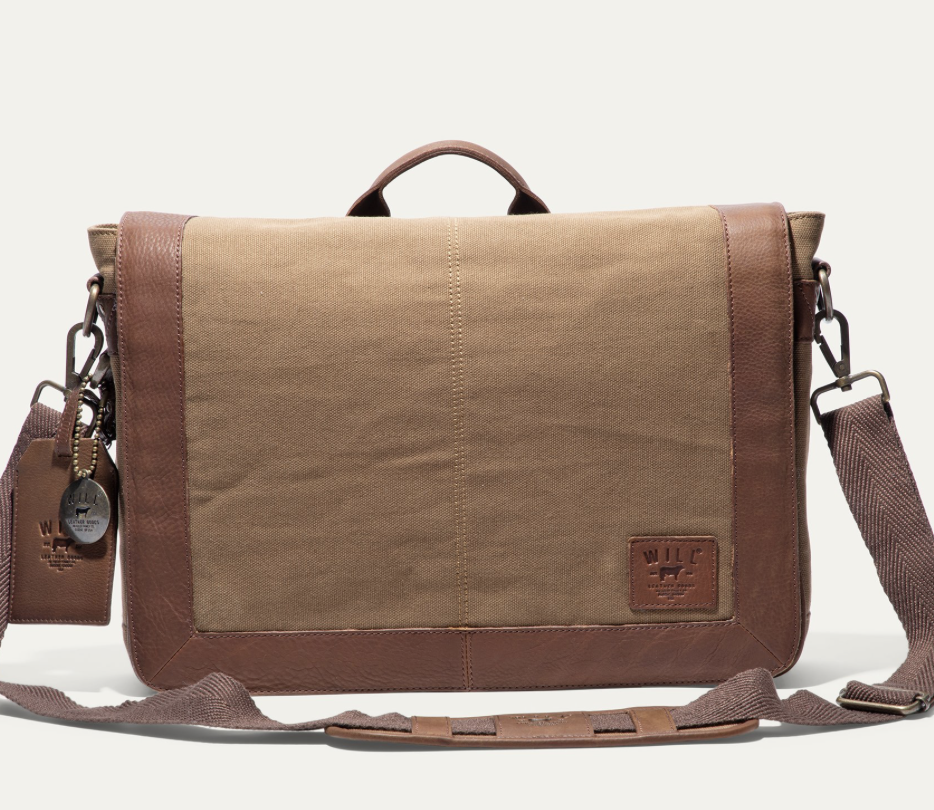 Commuter Slim Messenger- Tobacco & Cognac