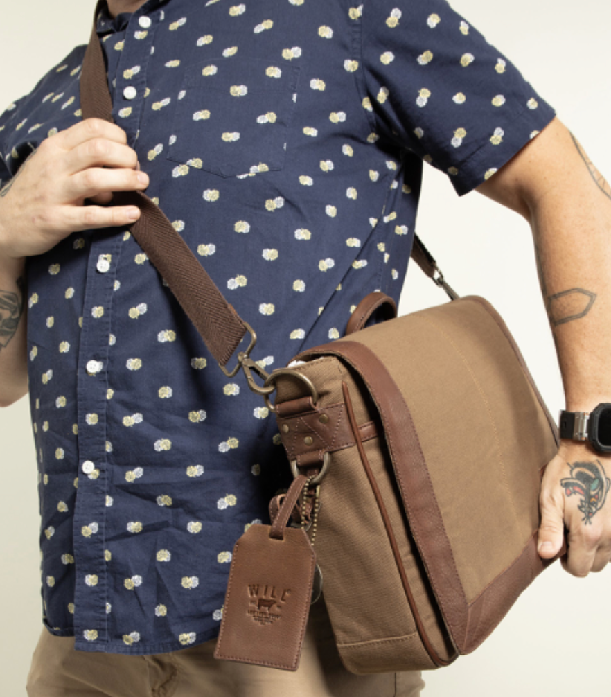 Commuter Slim Messenger- Tobacco & Cognac