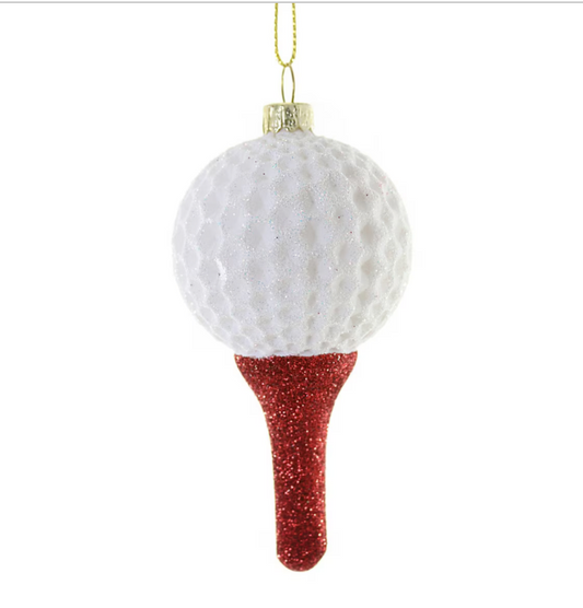 Golf Ball On A Tee Ornament