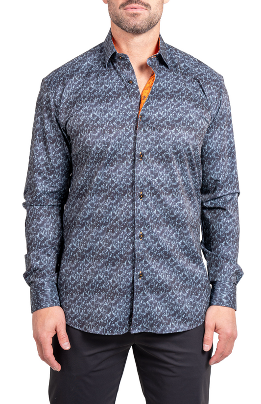 Maceoo Fibonacci Stretch Button Up