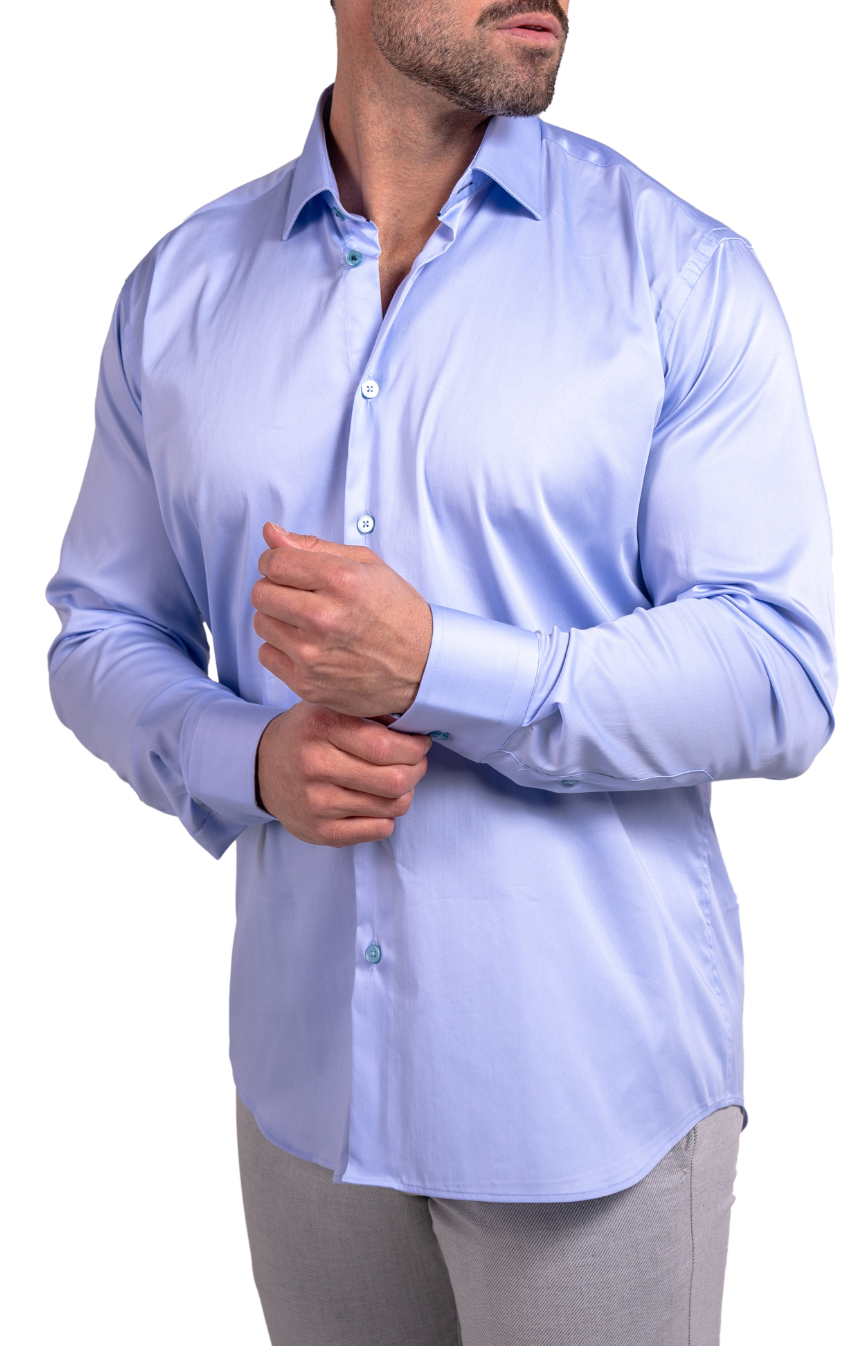 Soft Stretch Light Blue Dress Shirt