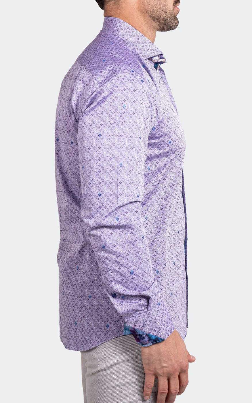 Eins Ascension Purple Button Up