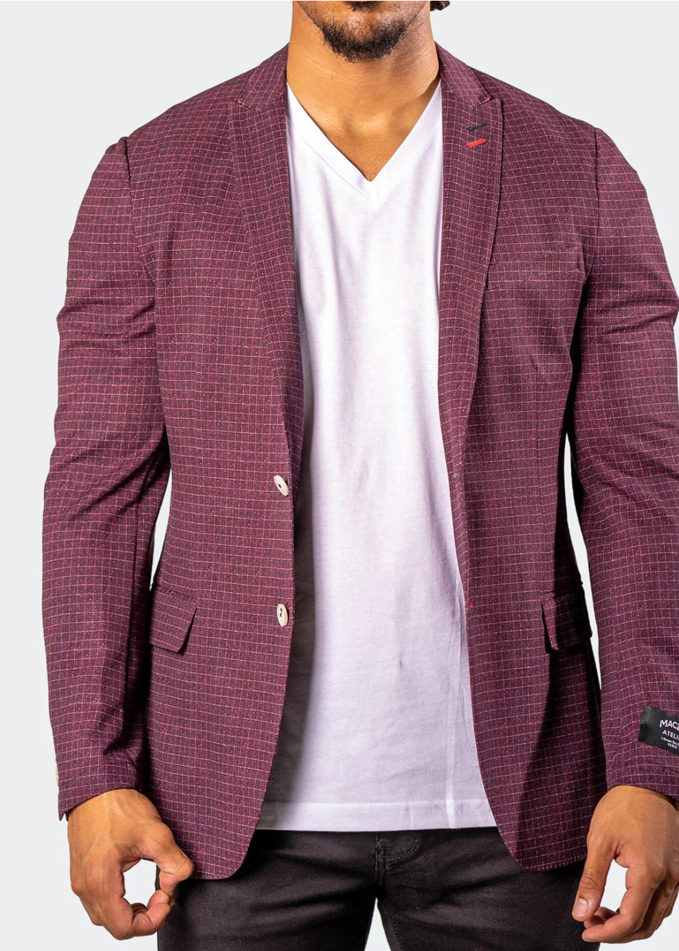 Red Vortex Unconstructed Blazer Sport Coat
