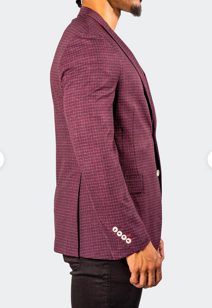 Red Vortex Unconstructed Blazer Sport Coat