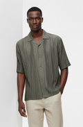 Olive Camp Crimp Button Up