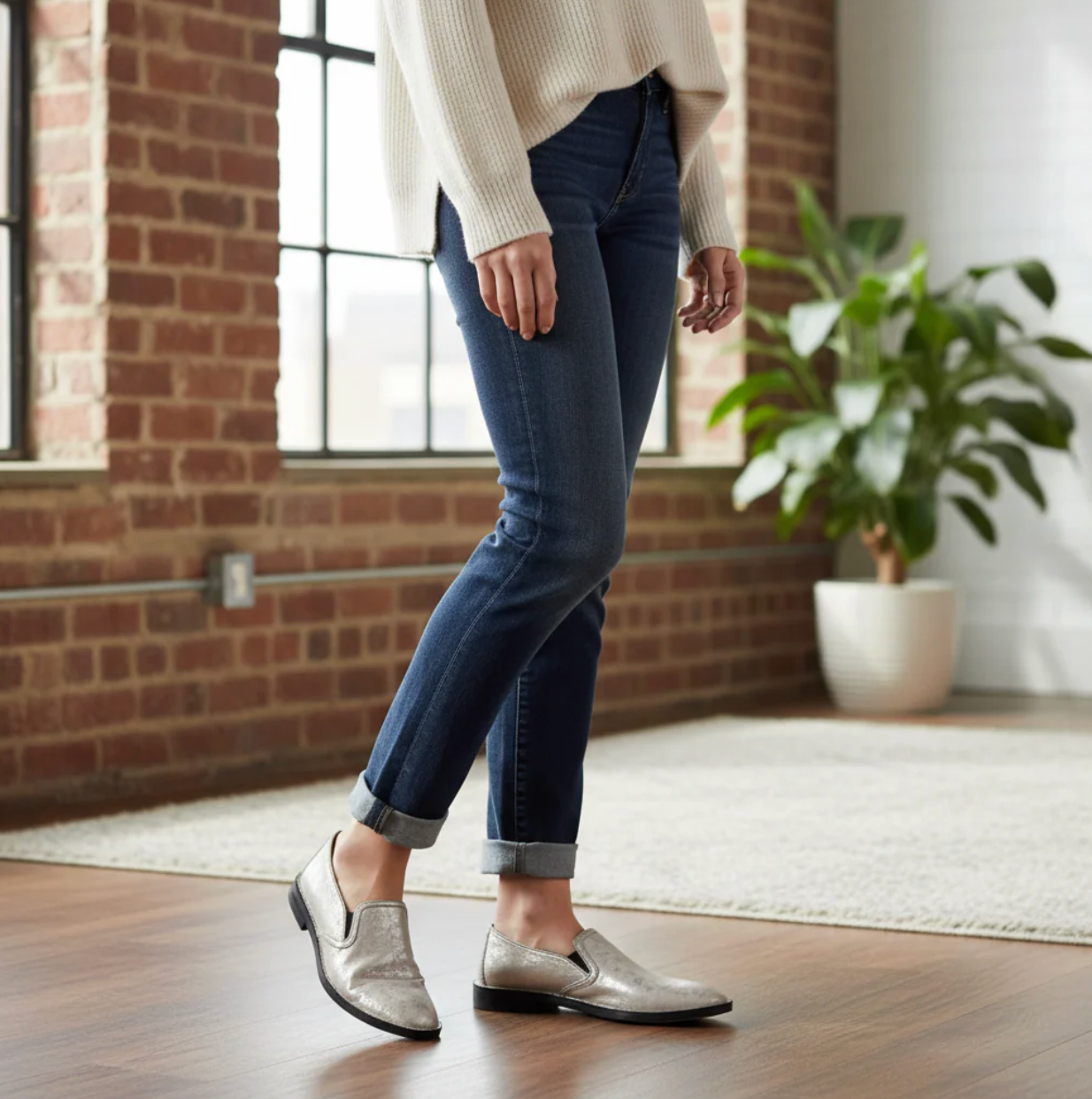 Nellie Leather Slip On Women's Shoe