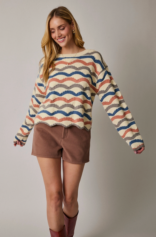 Wavy Stripe Sweater