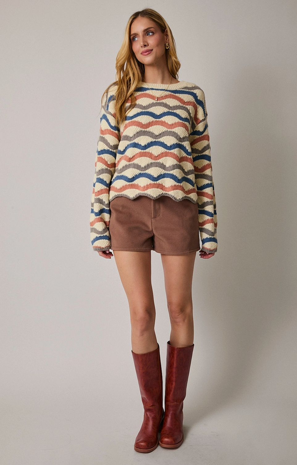 Wavy Stripe Sweater