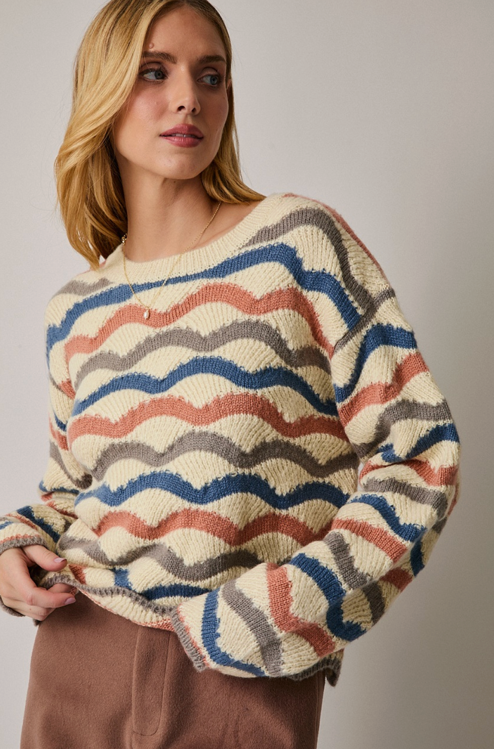 Wavy Stripe Sweater
