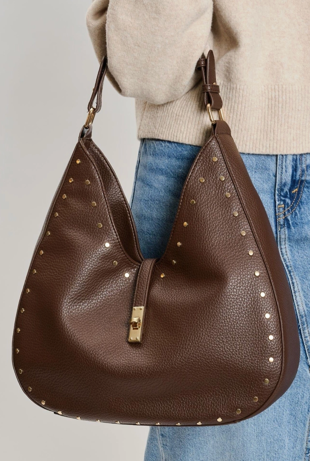 Olivia Studded Hobo Bag