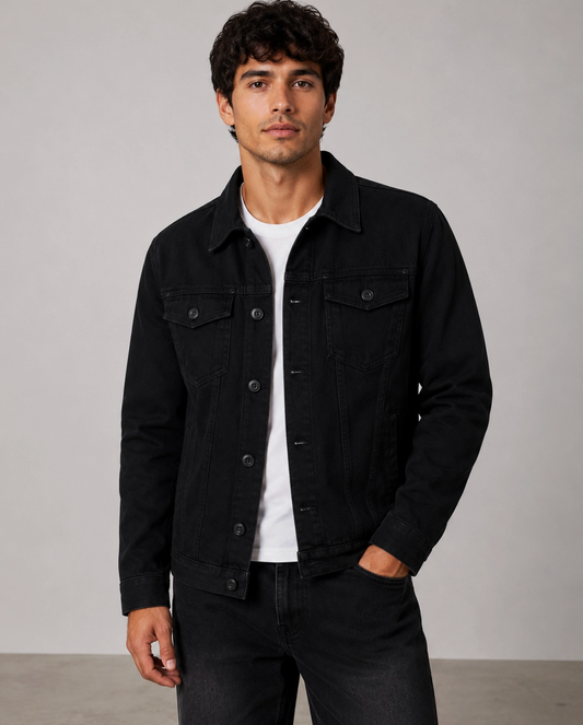 Men's Black Denim Jacket