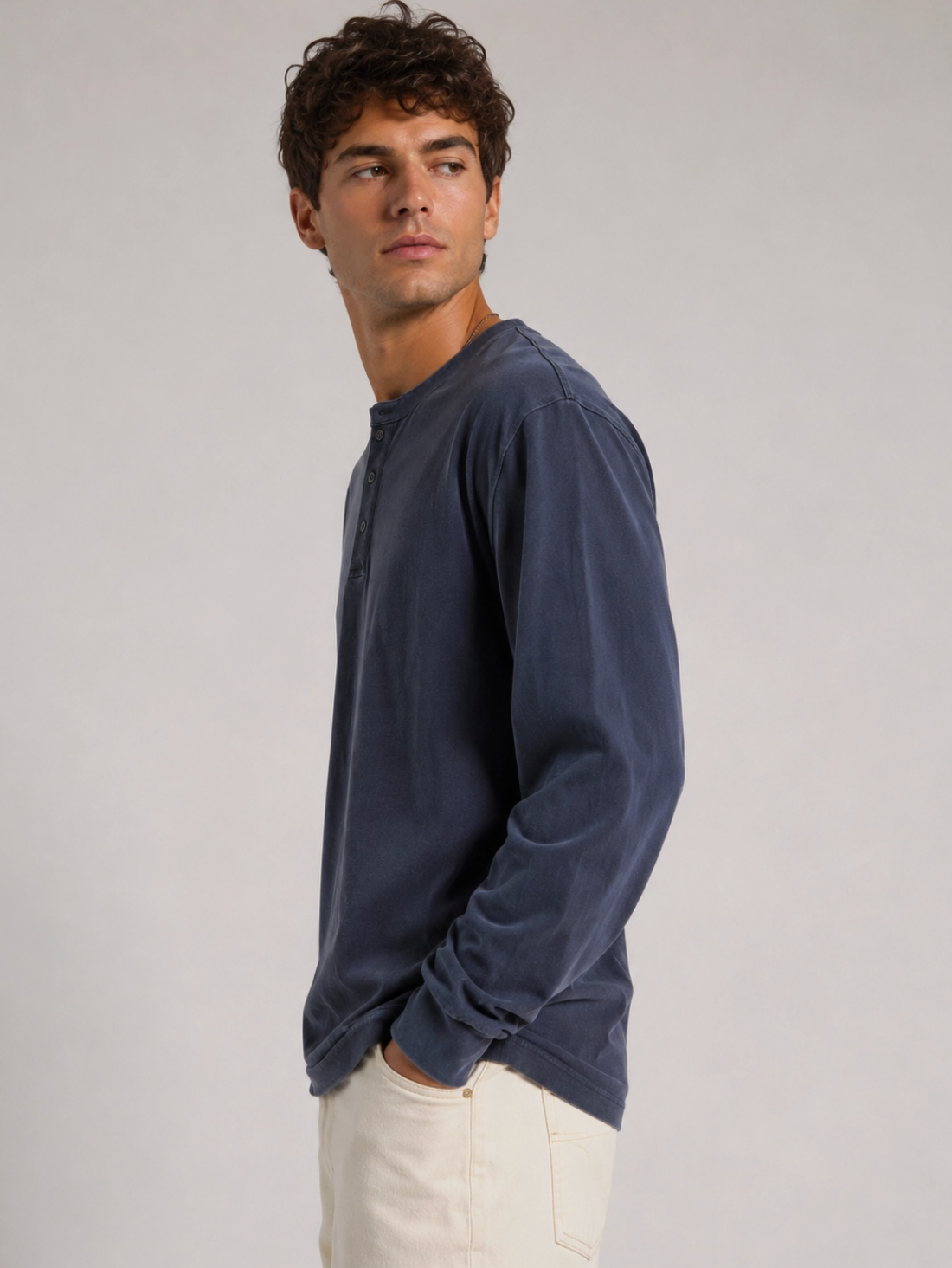 Men's Henley Long Sleeve Shirt