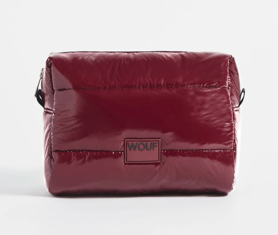 WOUF Burgundy Glossy Pouch