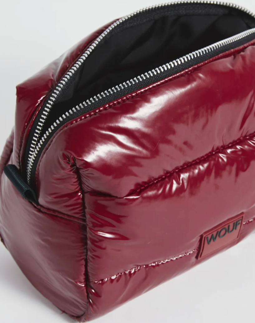 WOUF Burgundy Glossy Pouch