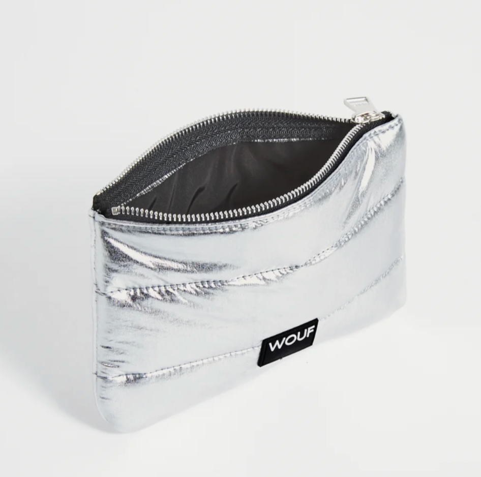WOUF Silver Glossy Pouch