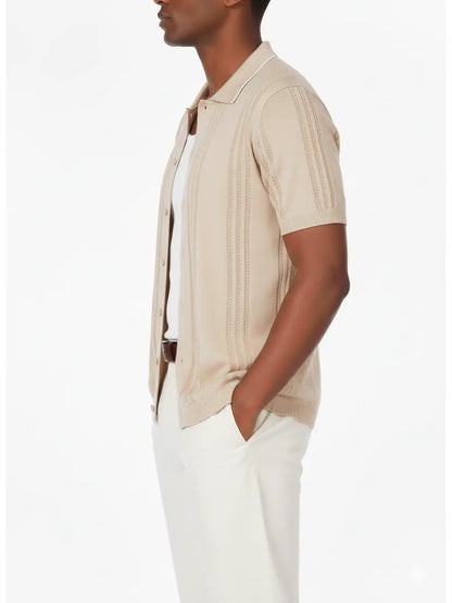 Textured Polo - Beige