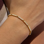 Tamsin 18K Gold Non-Tarnish Cz Tennis Chain Bracelet