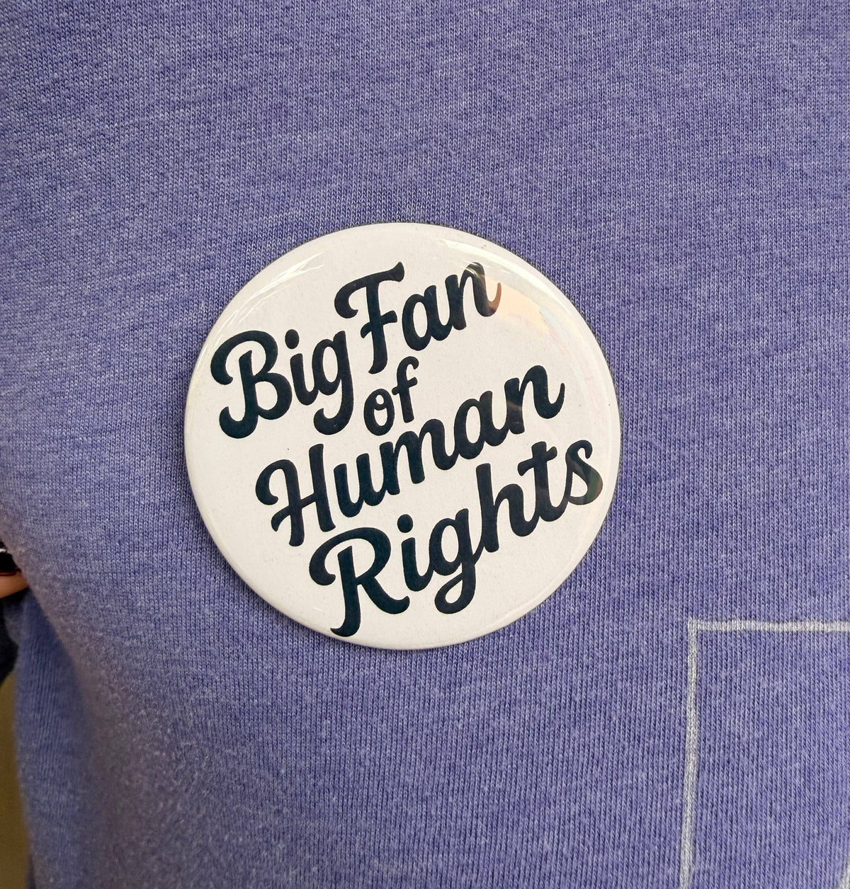 Big Fan of Human Rights Button