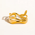 Ozzy 18K Gold Non-Tarnish Abstract Ring