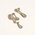 Roma 18k Gold Non-Tarnish Mismatch Melted Earring